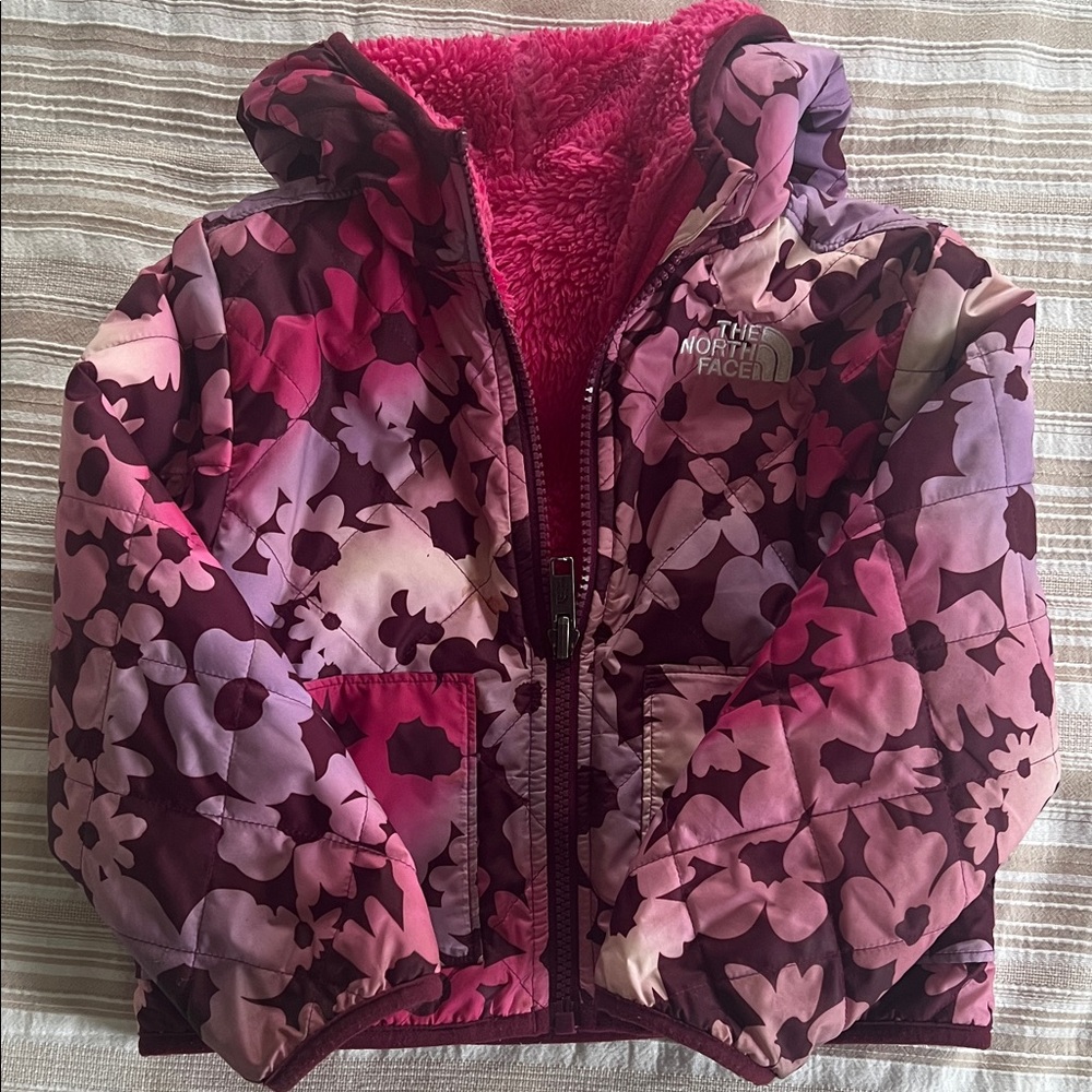 The North Face Pink and Purple Floral Jacket